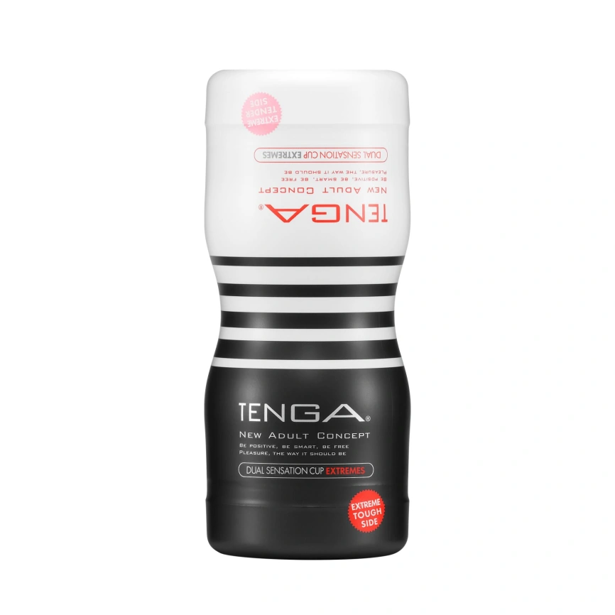 Мастурбатор Tenga Dual Sensation Cup EXTREMES, двухсторонний, 2в1 — нежная и жесткая стимуляция фото 1