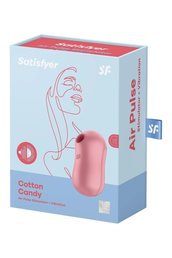 Вакуумный стимулятор с вибрацией Satisfyer Cotton Candy Light Red фото 7