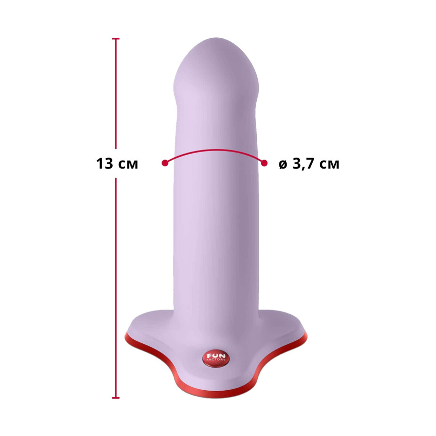 Фалоімітатор Fun Factory AMOR Purple, довжина 14,6 см, діаметр 3,7 см, вигнутий фото 3
