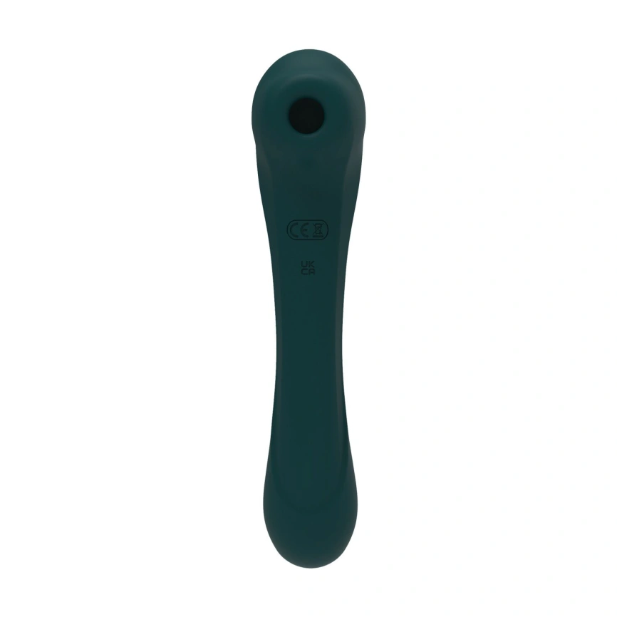 Вибратор и вакуумный клиторальный стимулятор 2-в-1 Alive Quiver Teal обновленная модель фото 2