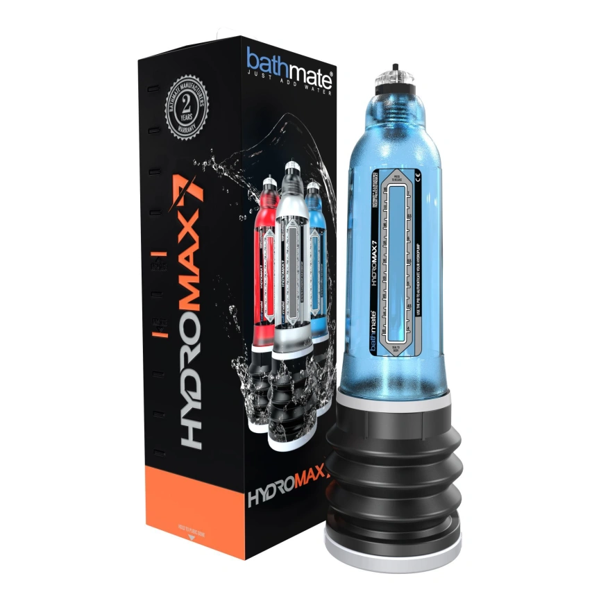 Гидропомпа Bathmate Hydromax 7 Blue, для члена длиной от 12,5 до 18 см, диаметр до 5,2  см фото 3