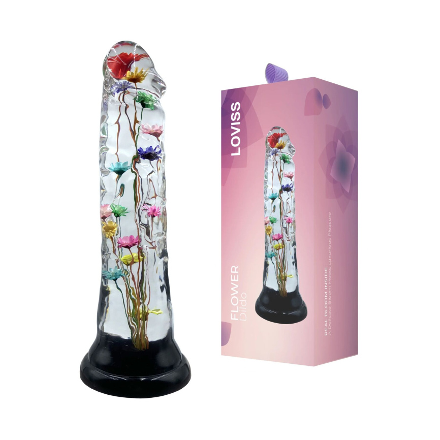 Дилдо Loviss Helichrysum Dildo, справжні квітки безсмертника всередині фото 1