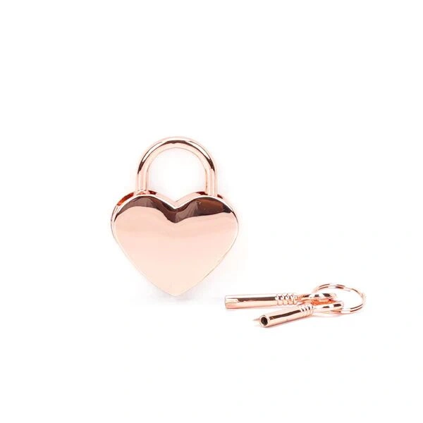Замочек-сердечко Liebe Seele Heart Shape Padlock Rose Gold (2 шт), универсальный фото 2