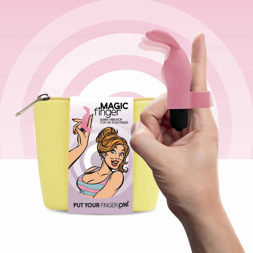 Вибратор на палец FeelzToys Magic Finger Vibrator Pink фото 1