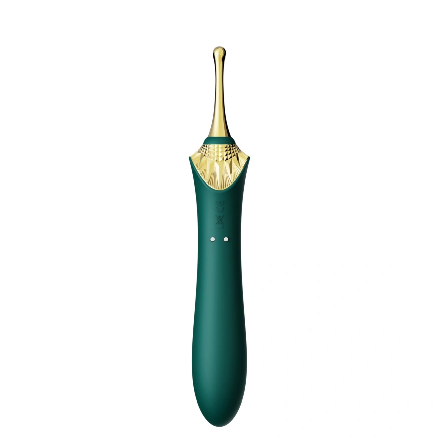 Мультифункциональный вибратор Zalo — Bess 2 Turquoise Green, 4 насадки, подогрев фото 10