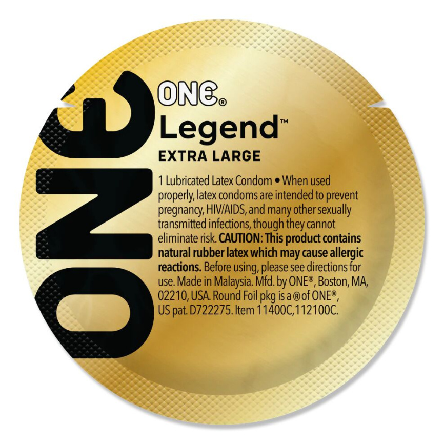 Набір презервативів ONE Legend XL, 100 шт, збільшений розмір, розширення на кінці, паковання-тубус фото 2