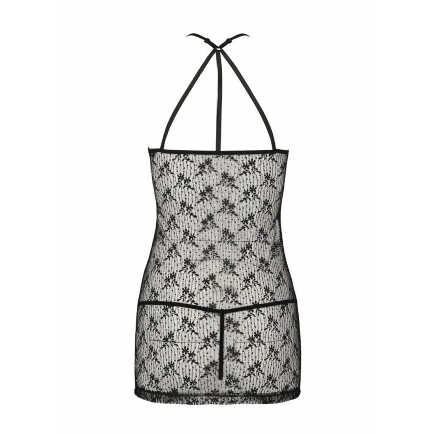 Напівпрозора сорочка Passion AZALIA CHEMISE S/M, black фото 6