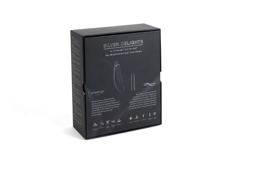 Преміальний подарунковий набір Silver Delights Collection: Womanizer Premium та We-Vibe Tango фото 8