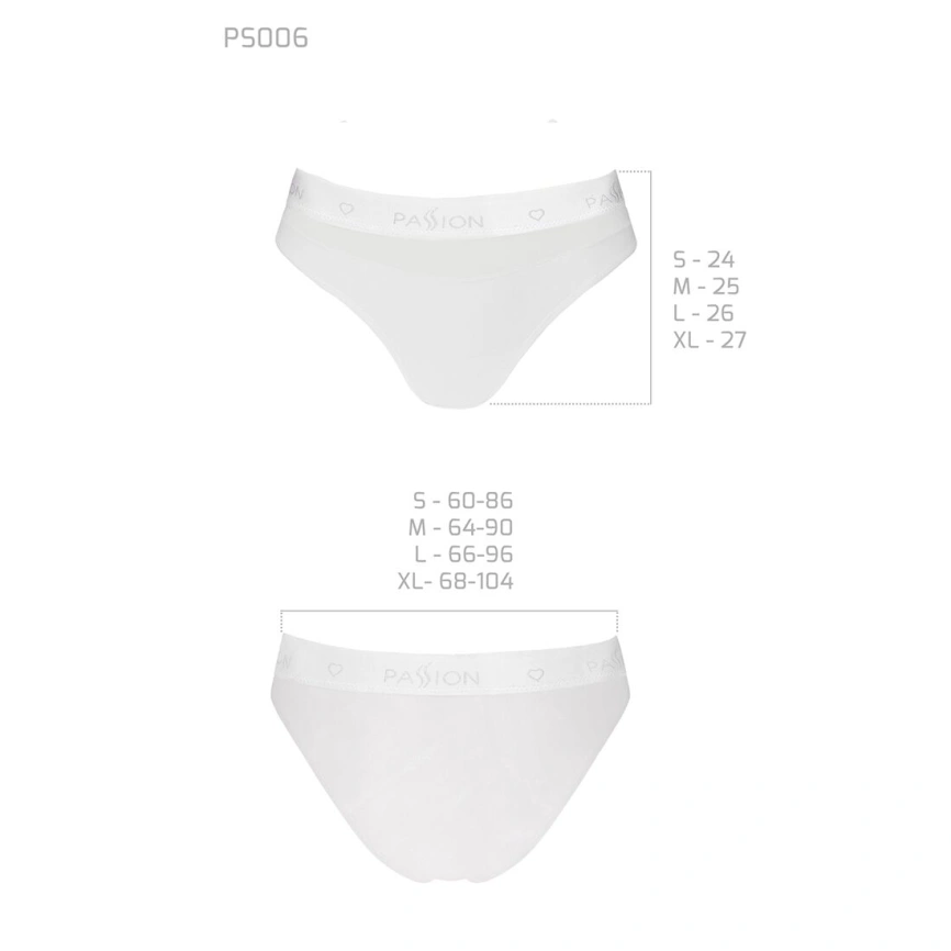 Трусики с прозрачной вставкой Passion PS006 PANTIES S, white фото 10