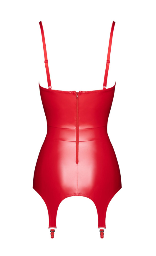 Корсет із підв'язками для панчіх Noir Handmade F368 Bombshell Fierce Corset-belt Red XS фото 10