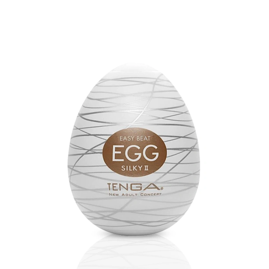 Мастурбатор-яйцо Tenga Egg Silky II с рельефом в виде паутины фото 5
