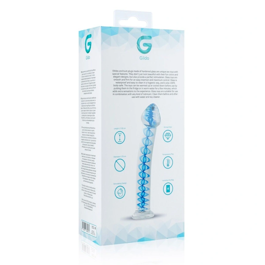 Стеклянный дилдо Gildo Glass Dildo No. 4, для точки G и простаты фото 5