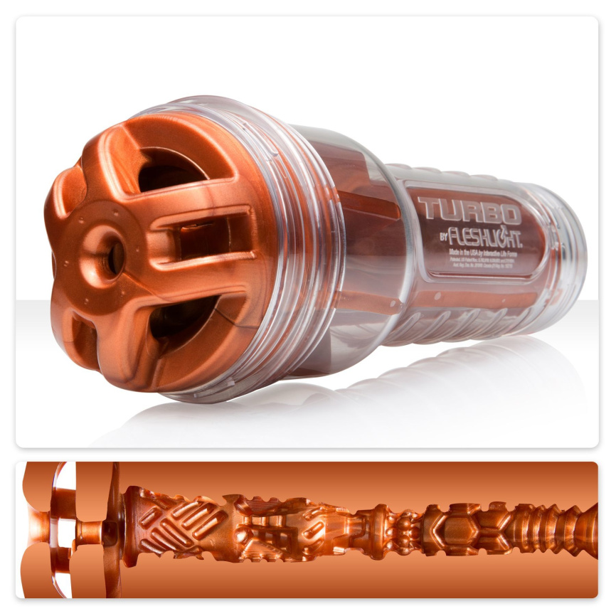 Мастурбатор Fleshlight Turbo Ignition Copper (імітатор мінету) фото 1