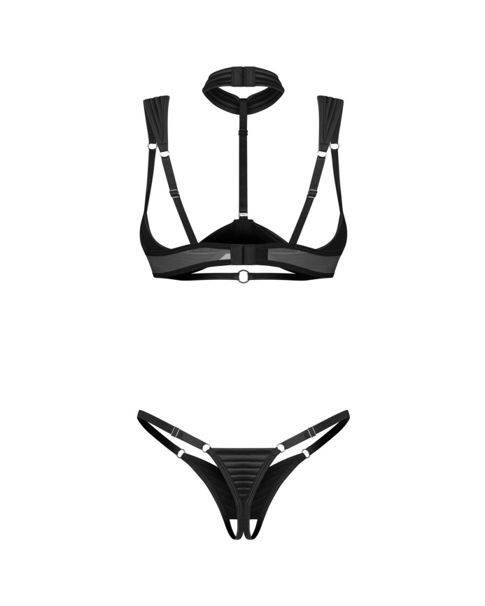 Комплект Obsessive Roccele 2-pcs crotchless set S/M фото 3