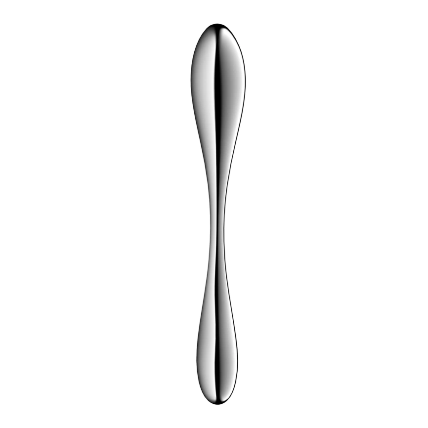 Металлический дилдо Satisfyer Star Force 3, двусторонний, можно нагревать и охлаждать, очень тяжелый фото 3