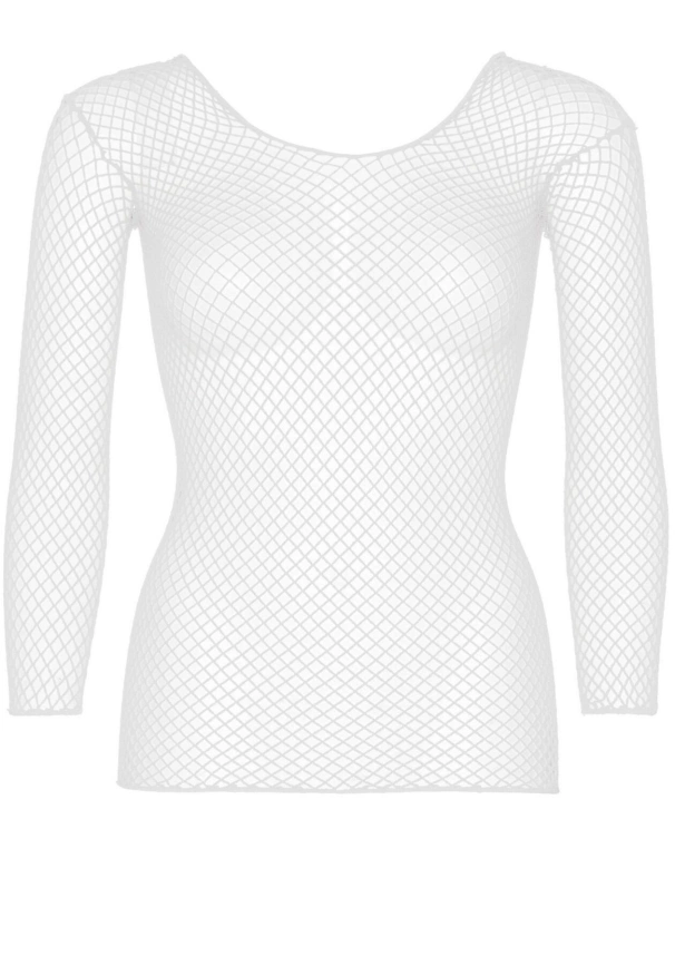 Сетчатый топ Leg Avenue Long Sleeves T-Shirts White, One Size фото 3