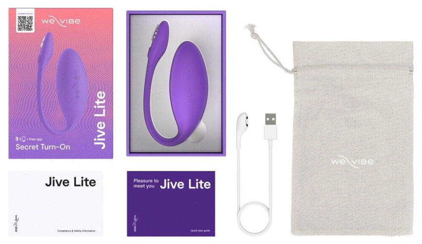 Смарт-виброяйцо We-Vibe Jive Lite Purple, небольшой размер фото 9