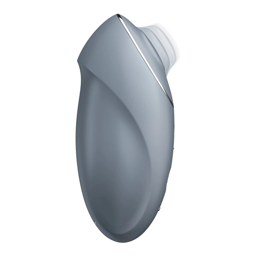 Вибростимулятор-пульсатор Satisfyer Tap & Climax 1 Bluegrey, эффект постукивания пальцем, 2 мотора фото 2