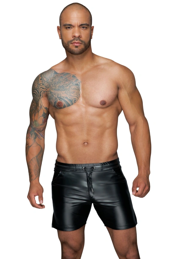 Мужские шорты с мокрым эффектом Noir Handmade H061 Powerwetlook shorts, 3XL фото 1