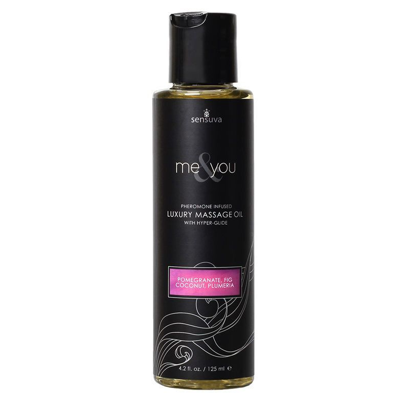Масажна олія Sensuva Me&You Pomegranate, Fig, Coconut & Plumeria (125 мл) з феромонами фото 1