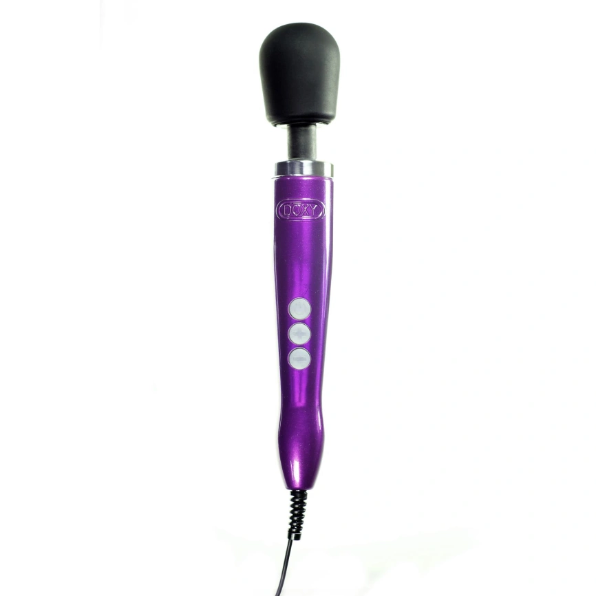 Вибромассажер DOXY Die Cast Purple, очень мощный, питание 220В, металлический корпус фото 1