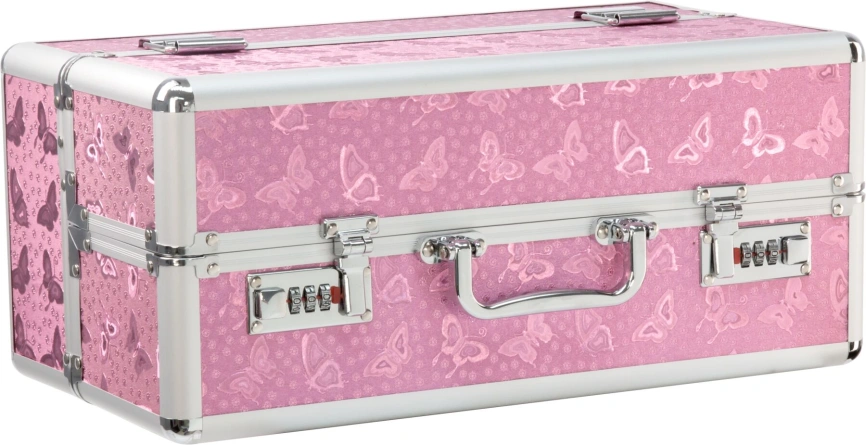 Большой кейс для хранения секс-игрушек BMS Factory Large Lokable Vibrator Case Pink, кодовый замок фото 2