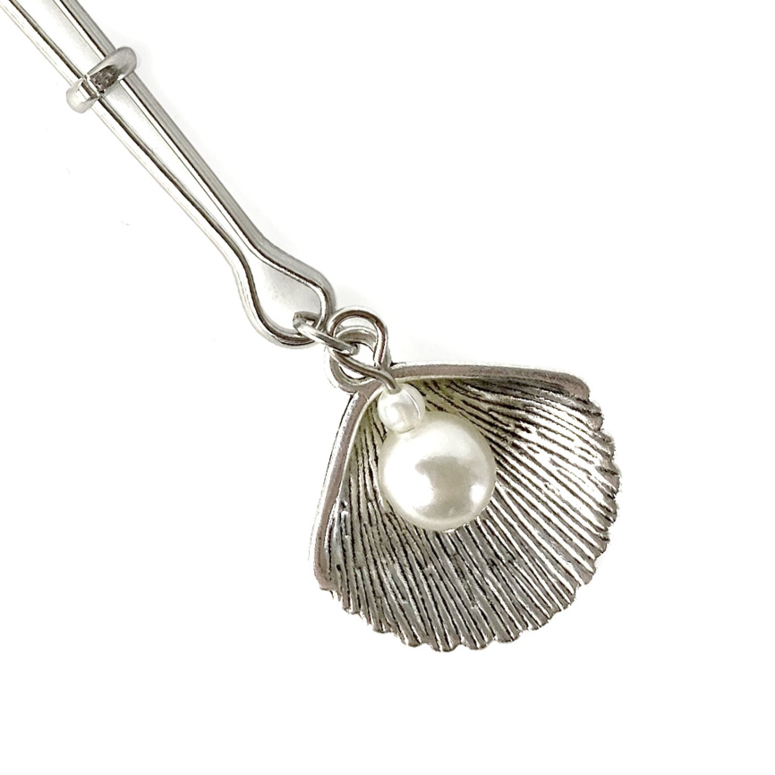 Затискач для клітора Art of Sex - Clit Clamp Silver Pearl фото 2
