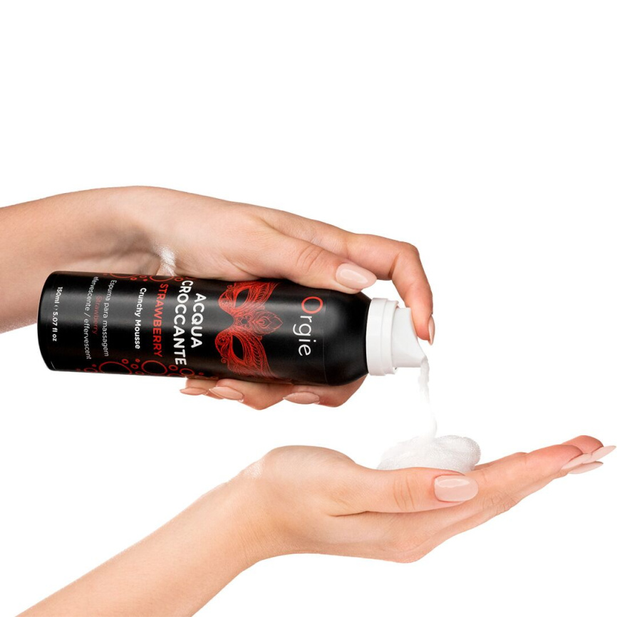 Масажна пінка Orgie – Acqua Croccante Strawberry (150 мл), ефект бульбашок, що лопаються фото 2