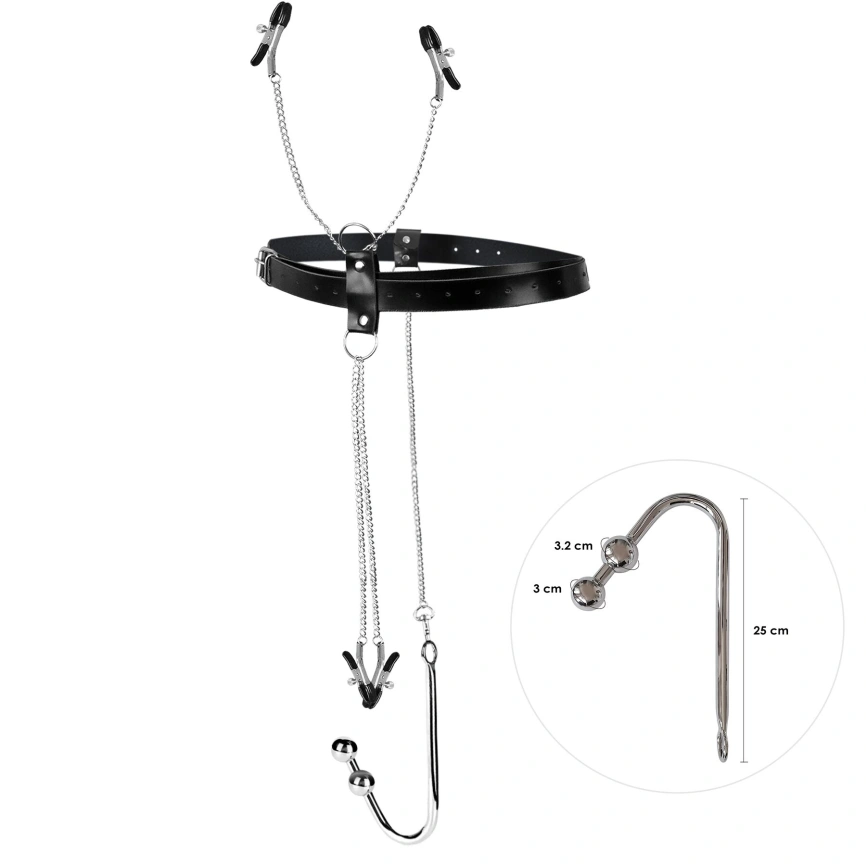 Бондажный набор с металлическим анальным крюком №3 Art of Sex Blanca Bondage set with anal hook №3 фото 1