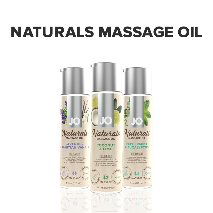 Масажна олія JO Naturals Massage Oil Coconut&Lime з натуральними ефірними оліями 120мл фото 5
