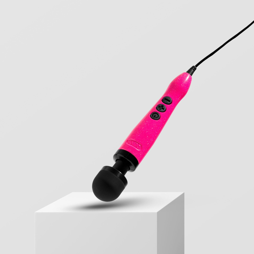 Вібромасажер DOXY Die Cast 3 Hot Pink, дуже потужний, живлення 220В, металевий корпус фото 7