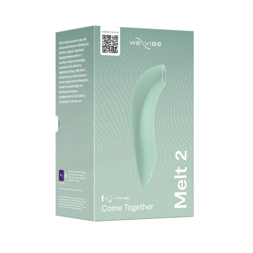 Вакуумний смарт-стимулятор для пар We-Vibe Melt 2 Sage (розводи на пакованні) фото 13