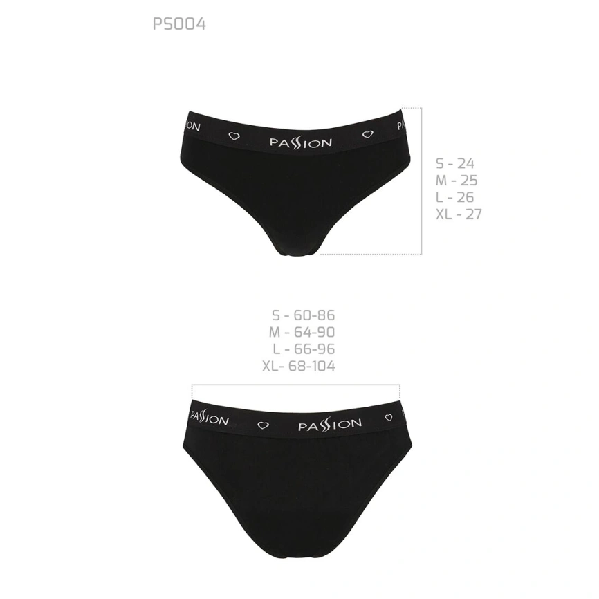 Трусики-слипы из хлопка с эластаном Passion PS004 PANTIES S, black фото 13