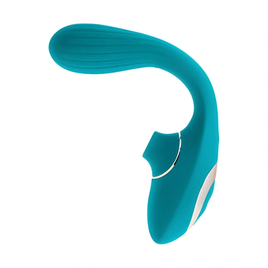 Вибратор S Pleasures Dual Suction - Turquoise фото 1