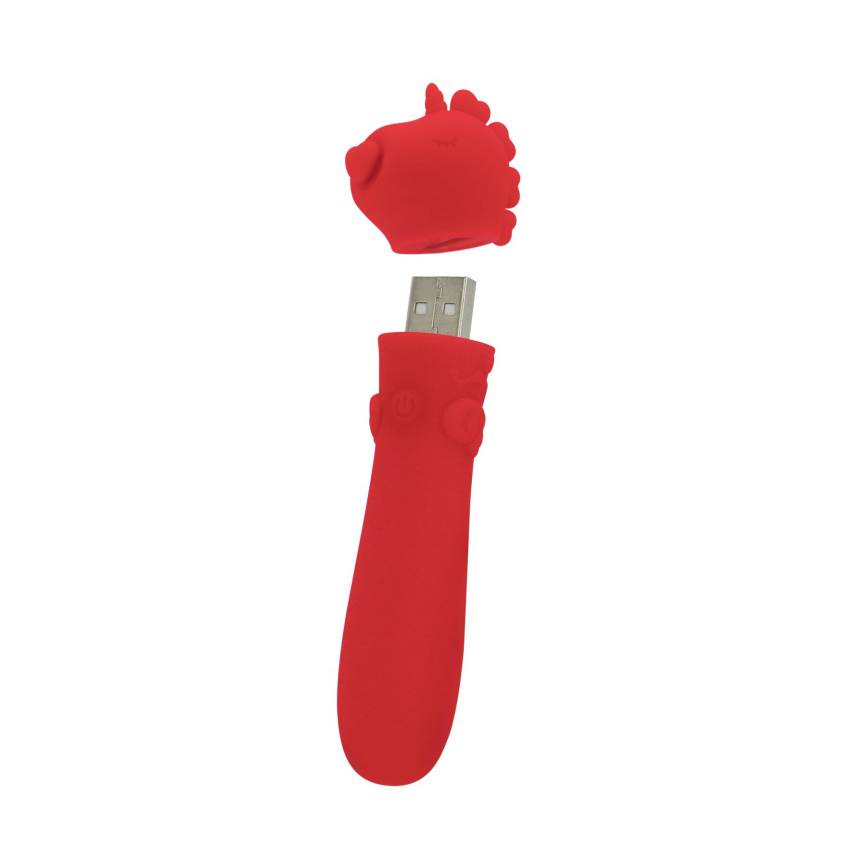 Вібратор-єдиноріжка Unihorn USB Bullet – Cupid's Beau, віброкуля, USB-зарядка, 10 режимів фото 2