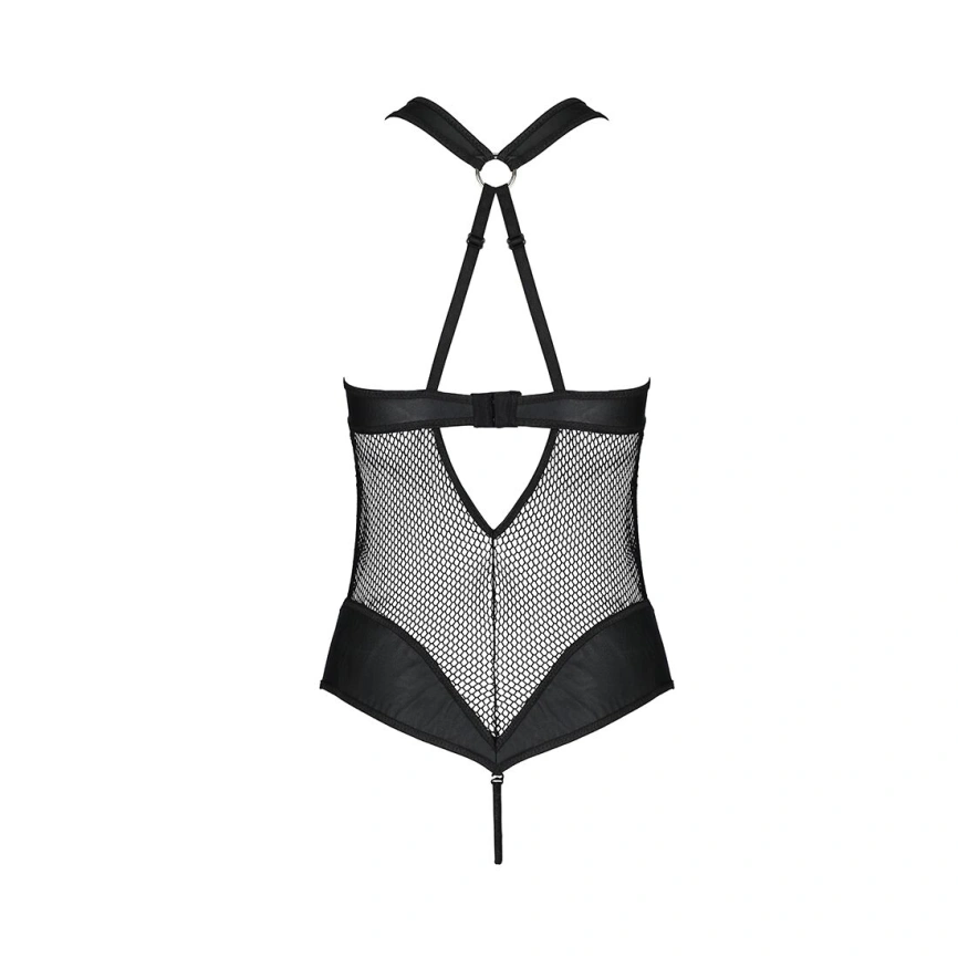 Сетчатый боди с халтером Passion Amanda Body S/M, black фото 10