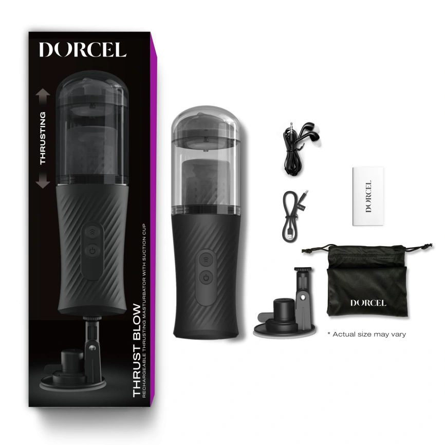 Автоматический мастурбатор Dorcel THRUST BLOW, голосовое сопровождение, присоска фото 7