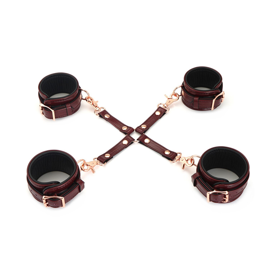 Шкіряна хрестовина Liebe Seele Wine Red Hogtie фото 2