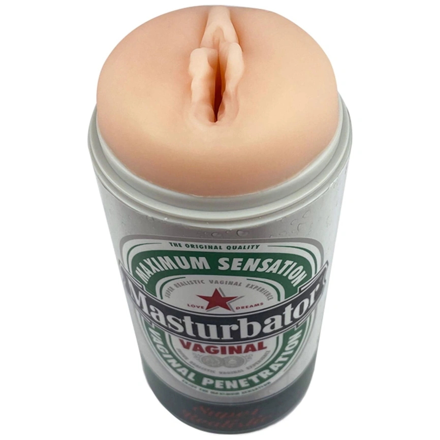 Мастурбатор-вагина Alive Heineken Vagina II в виде банки пива, реалистичный фото 2