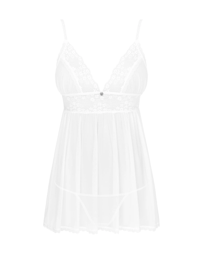 Пеньюар и трусики Obsessive Heavenlly babydoll & thong XS/S фото 3