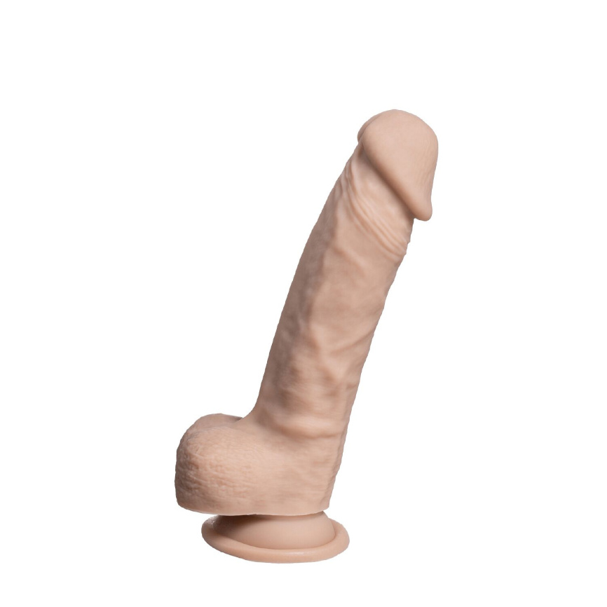 Фалоімітатор SilexD Johnny Real Skin Flesh MODEL 1, суперреалістичний, на присосці, діаметр 3,8 см фото 3
