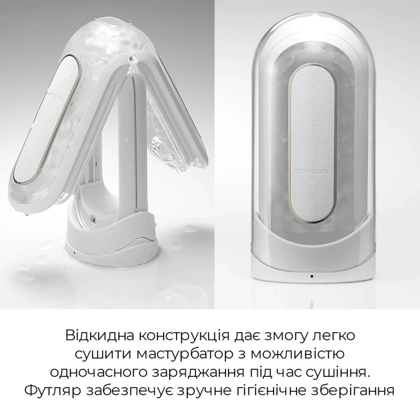 Вибромастурбатор Tenga Flip Zero Electronic Vibration White, изменяемая интенсивность, раскладной фото 15