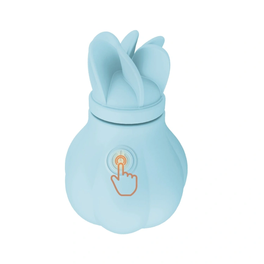 Вибратор Adrien Lastic Caress Blue с крутящимися насадками для стимуляции эрогенных зон фото 6
