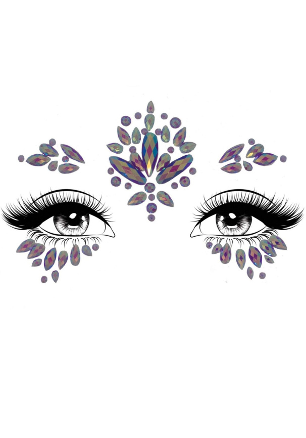 Стрази-прикраси для обличчя Leg Avenue Verity face jewels sticker, наліпки фото 1