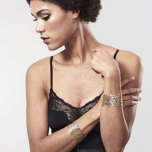 Наручники Bijoux Indiscrets Desir Metallique Handcuffs - Gold, металлические, стильные браслеты фото 8