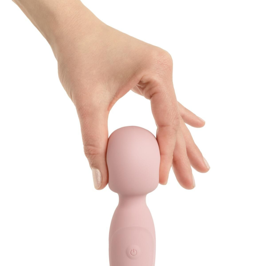 Вібромасажер Good Vibes Only - SIMI Double-Sided Wand Vibrator Soft Silicone - Pink фото 9