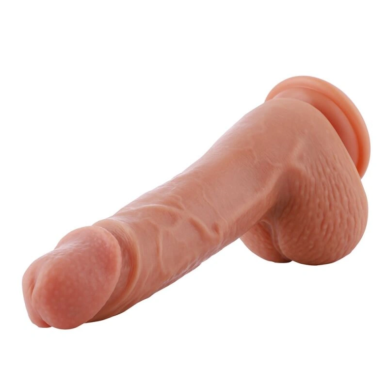 Ультрареалистичный фаллоимитатор для секс-машин Hismith 8.3″ 2-layers Silicone Flesh Dildo,2-слойный фото 1