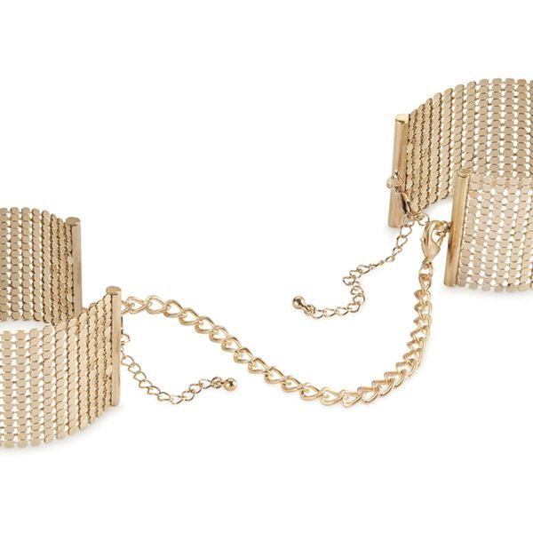 Наручники Bijoux Indiscrets Desir Metallique Handcuffs - Gold, металеві, стильні браслети фото 2