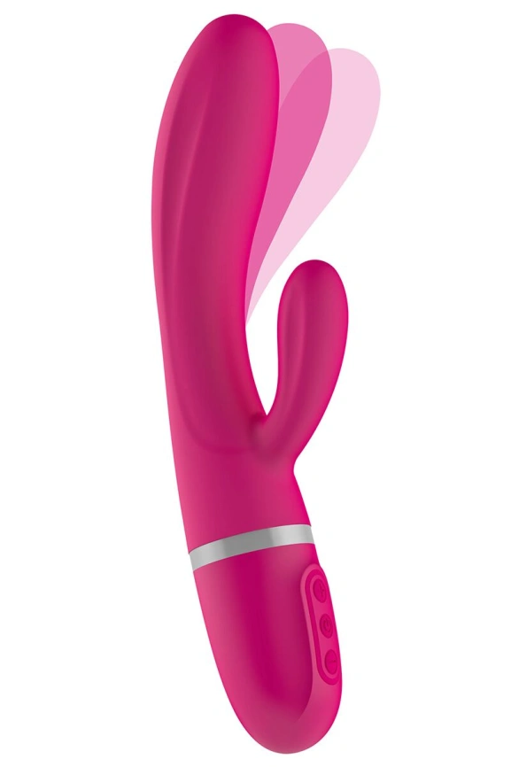 Вибратор-кролик Liebe Bend It Plus Cerise, гибкий, 2 мотора, 10 режимов фото 2