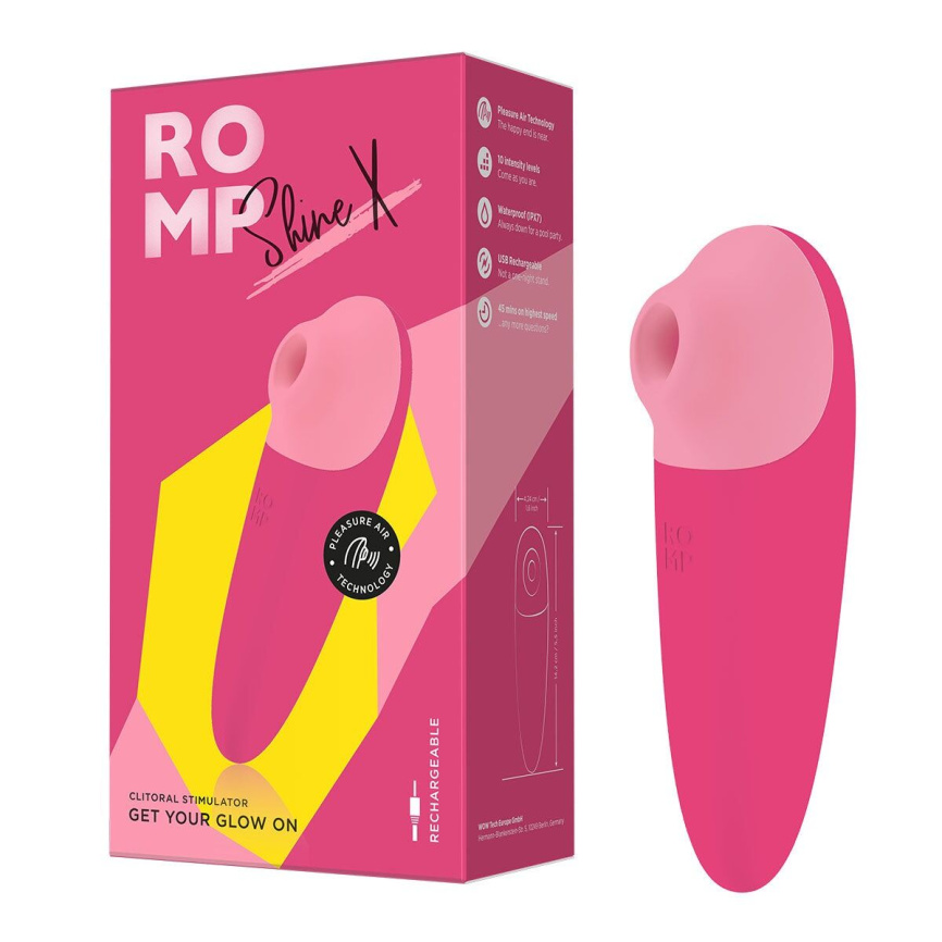 Вакуумний кліторальний стимулятор Romp Shine X, 10 рівнів інтенсивності фото 8